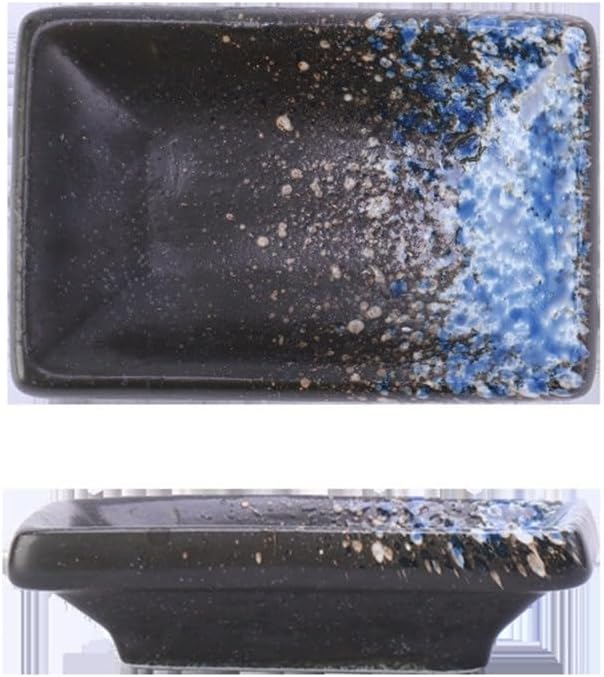 Seasoning Dishes Domestic Commercial Ceramic Tableware Mustard Soy Sauce Rectangular Dish Hot Pot