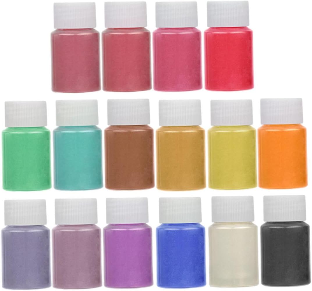 DOITOOL Mica Pigment Powder for Crafts Soap Making and Nail Art Each Vibrant Shimmering Colors for Creative Projects