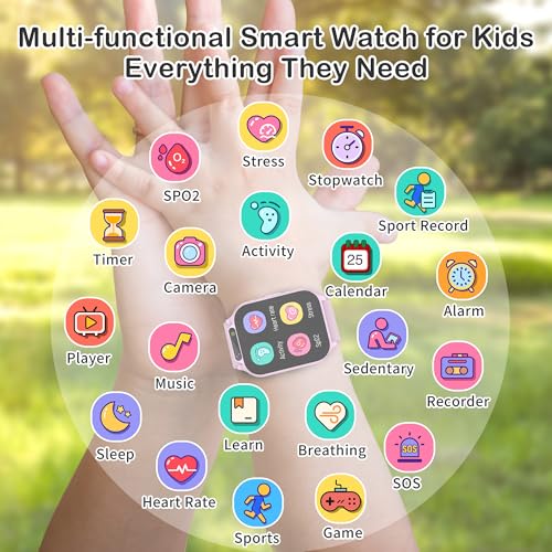 Image of Kids Waterproof Smart Watch Girls with Fitness Tracker Sports Activity