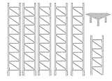 ROHN 55SS050 55G Series 50' Self Supporting Tower Kit, No Ice