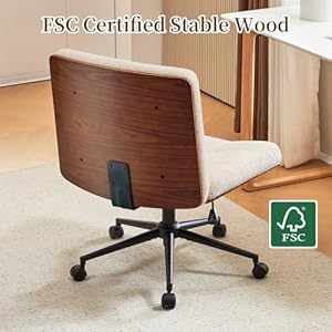 Furnimartpremiumwoodenswivelcrisscrossleggedchairwithwheelsduallayerwidedeskchairwithwoodseatsupportcomfyarmlessheightadjustablevanitychairfordeskbedroomfauxfurwhite  Urban Country Home Decor Furnimart premium wooden swivel criss cross legged chair with wheels dual layer wide desk chair with wood seat support comfy armless height adjustable vanity chair for desk bedroom faux fur white  urban country home decor