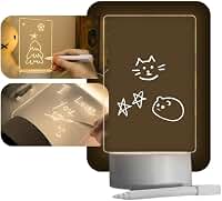 Luminária LED 3D com Tela para Escrever – Quadro de Mensagens Criativo para Mesa – Presente Personalizável com Caneta Apagável – Decoração Interativa para Casa e Escritório