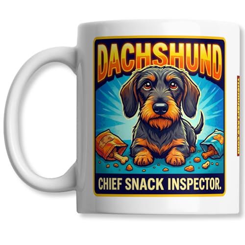 Wire-Haired Dachshund Gift Mug - CHIEF SNACK INSPECTOR. -