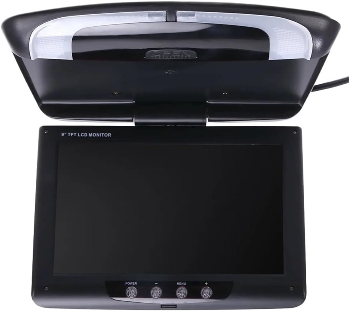 車用ルーフモニター LCD フリップスクリーントップマルチメディアビデオ天井ルーフマウントディスプレイ、車用天井ブラック