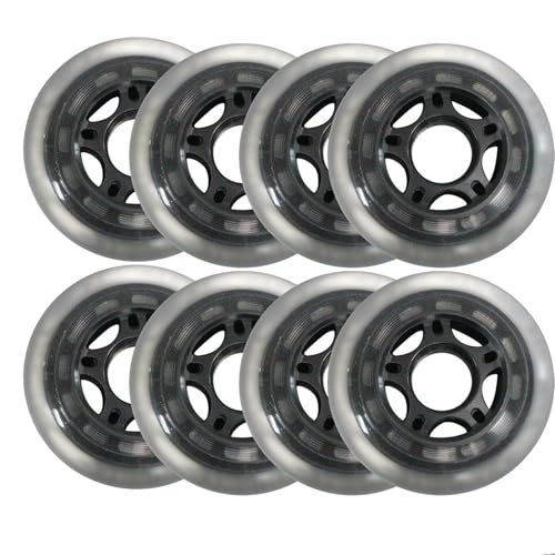 ANWEALTH 8 Pack Inline Wheels 76mm 80mm 90mm 100mm 110mm Inline Skate Wheels Outdoor Indoor 85A Inline Skate Replacement Wheels with Bearings (110mm)