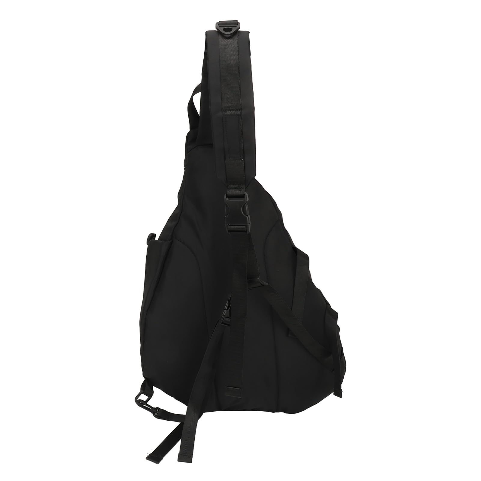 VGEBY Bolso Bandolera Grande Negro, Mochila Impermeable con Bandolera, Bolso de Pecho para Deportes Al Aire Libre de Tela Oxford para Hombres y Mujeres