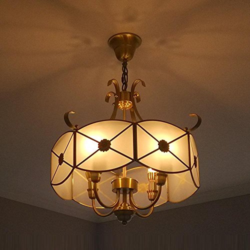 Lampe lustre en cuivre classique pour grand salon et salle à manger