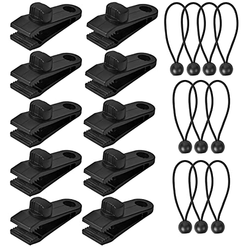 Azlanway Clip De Bâche Tente Pince, 10 Pcs Clips De Fixation Pour Bâche