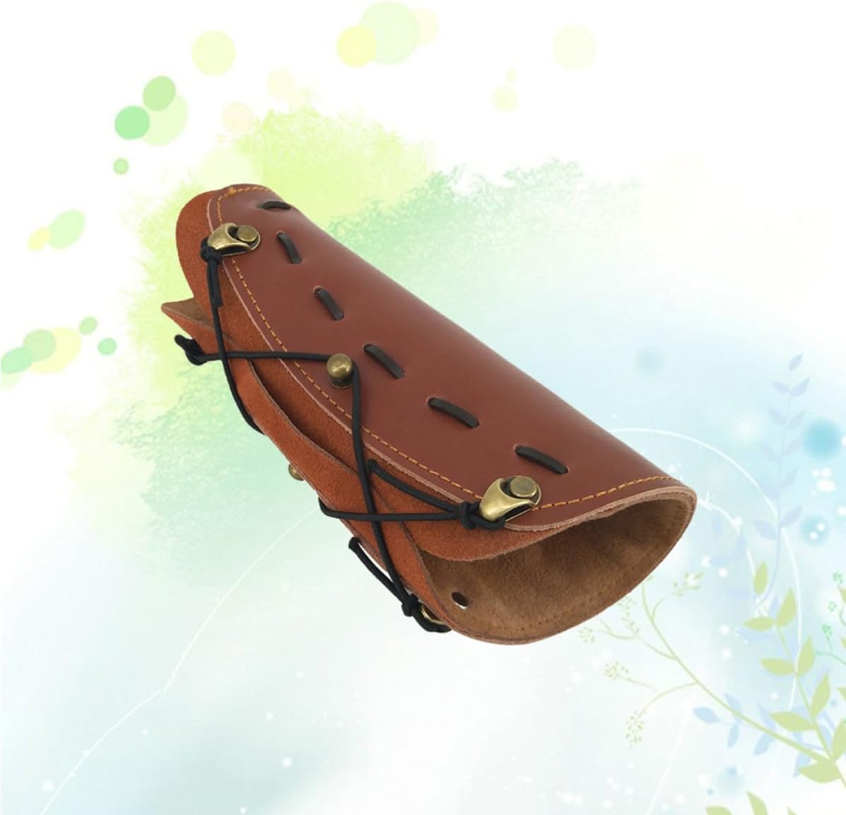 VOSAREA Adjustable Archery Arm Guard for Forearm Protection with Cow Leather Material and Safe Strap Armband for Hunting and Practice Sessions