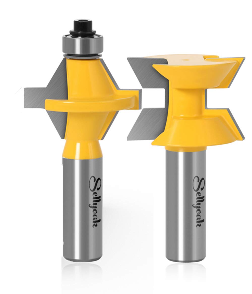 Buy 120 Degree Tongue and Groove Router Bit Set 1/2 Shank, SellyOak