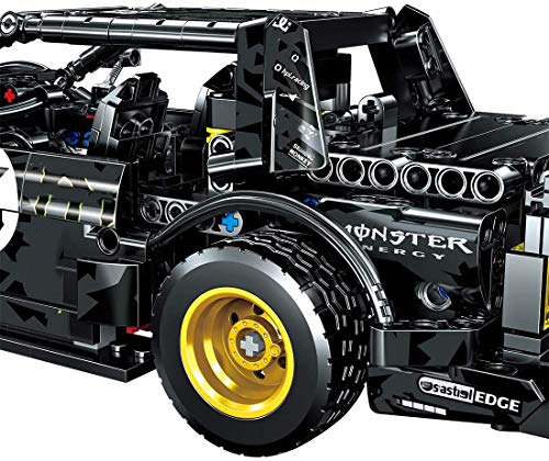 LAKIOMZ Muscle Car Baustein Modell 823pcs Pull Back Racing Car Bricks Modell für Technic Ford Mustang Hoonigan… – Bild 8