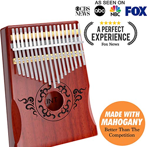 Kalimba Thumb Piano - 17 Keys Portable Thumb Piano, Perfect Gift for Kids and Adult Beginners, Finger Piano Made with African Wood, with Study Instruction, Tune Hammer and Durable Carrying Case - Thumbnail 3