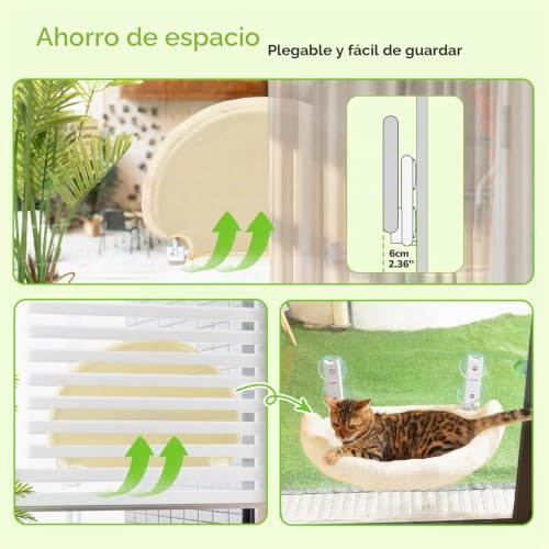 Hamaca plegable de gato CATISM con ventosa resistente anticaídas 5