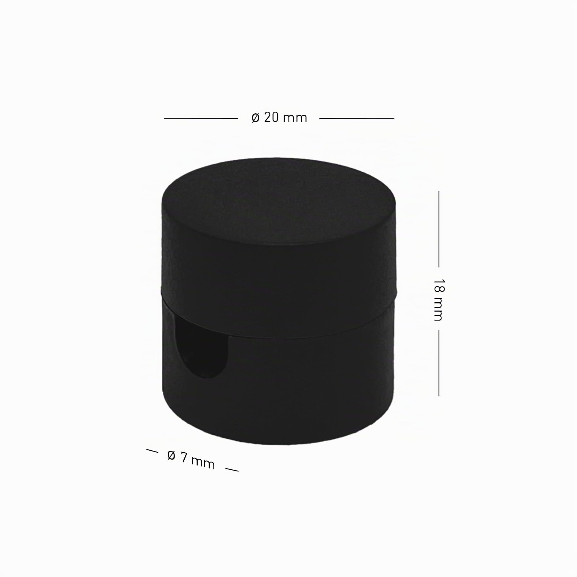 smartect Decentratore da Parete e Soffitto per Cavi 8 Pezzi Nero Ø20x18 mm