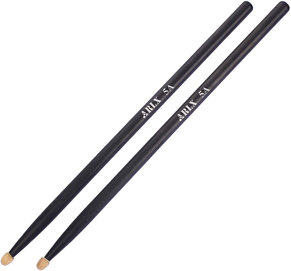 Drum sticks 5a Wood Tip drumsticks Classic Red drum stick (1 pair Black -5A drumstick)
