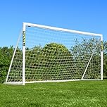 FORZA 12ft x 6ft Football Goal | All Weather uPVC Garden Goals with Quick and Easy Assembly - Optional Training Football, Target Sheet & Carry Bag (1. Goal)
