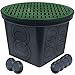 StormDrain FSD-3017-20BKIT-6-GRN 20-in. Large Round Catch Basin with Green Grate Kit