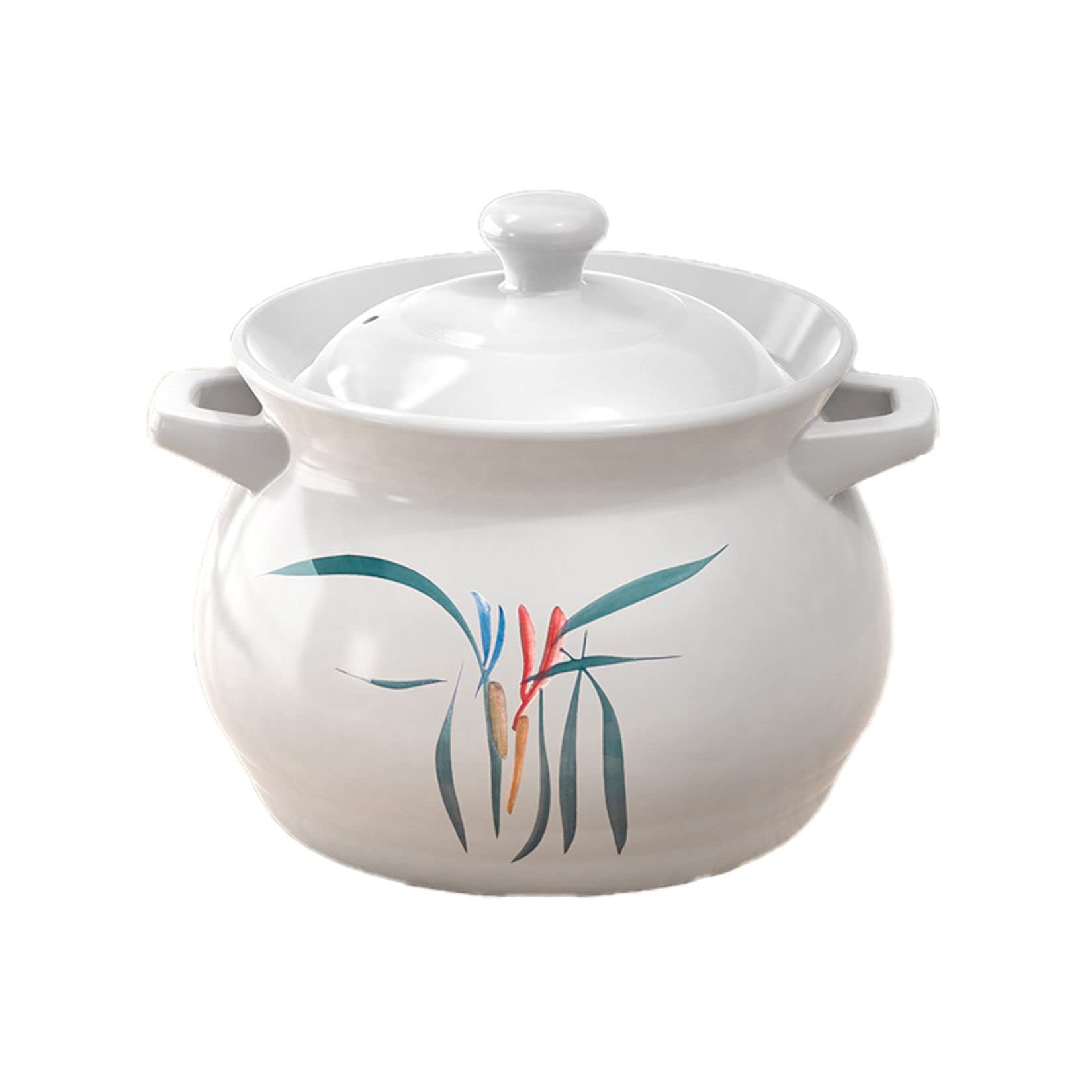 Casserole pot with lid,ceramic hot pot, Casserole Dish With Lid, Ceramic Cookware, Heat- Soup Pot Stew Pot Casserole Pot For Home Restaurant-white-2L (Color : White 2l) ( Color : White 3l , Size : Whi