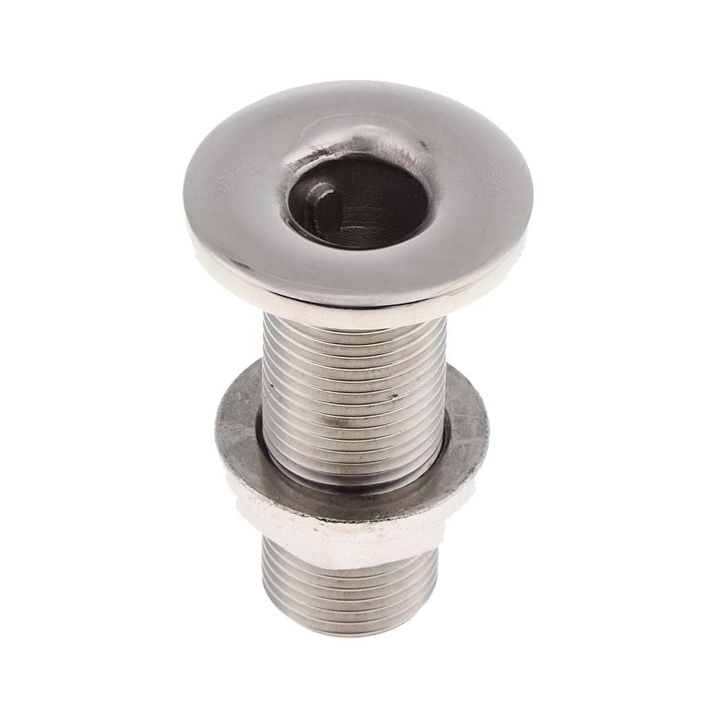 Set di 3 raccordi per scafo per barca, per tubo da 12 mm, in acciaio inox 316