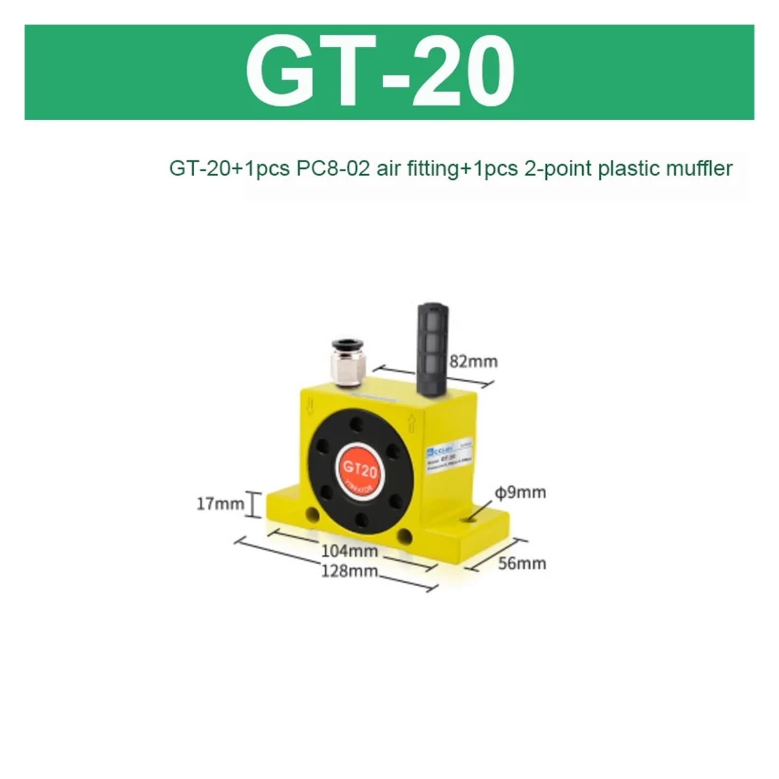 Martello oscillante vibratore a turbina GT-08 GT-10 GT-13 GT-16 GT-20 GT-25 GT-30 GT-32 Vibratore Pneumatico con Chiusura Industriale(GT-20)