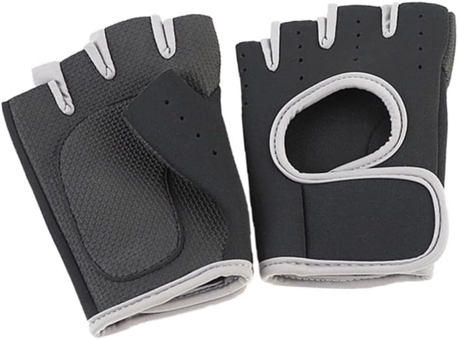 HANABASS Half Finger Sports Gloves for Weightlifting Gym Non-Slip Protective Gloves for Men and Women Durable Breathable Design XL Grey