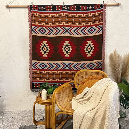 Bcottond Aztec Blanket Southwest Tribal Tapestry Native American Decor Indian Blankets And Throws For Couch Chair Sofa Bed Outdoor Beach Travel 50"X70" #TOP2
