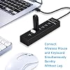 7-Port USB Hub, YaimhSound Multiple USB, 6 Port USB Hub, USB 3.0 USB 2.0 Hub, USB Splitter for Laptop, PC, Keyboard, Mouse, SSD, Dell, HP, Lenovo, MacBook, Acer, Surface, 1ft