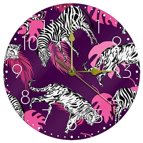 Horloge murale silencieuse zèbre : finis les bruits de montre - 2