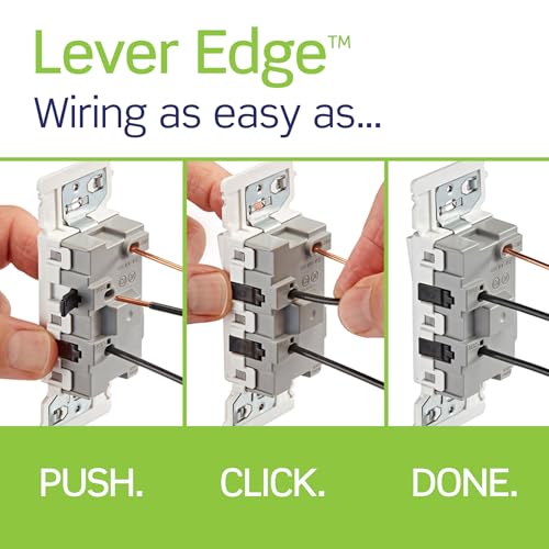 Leviton Lever Edge 15 Amp Single Pole Rocker Switch, 10-Pack, E5601-MW, White by Leviton - Used condition - Image 3