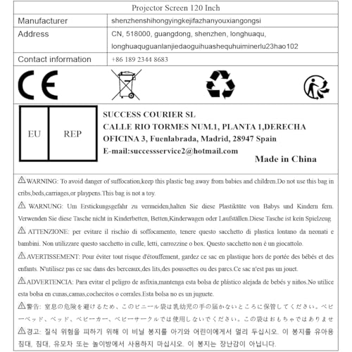 Tela de projetor com suporte tela de projeção portátil de 120 polegadas 16:9 4K HD tela de filmes co