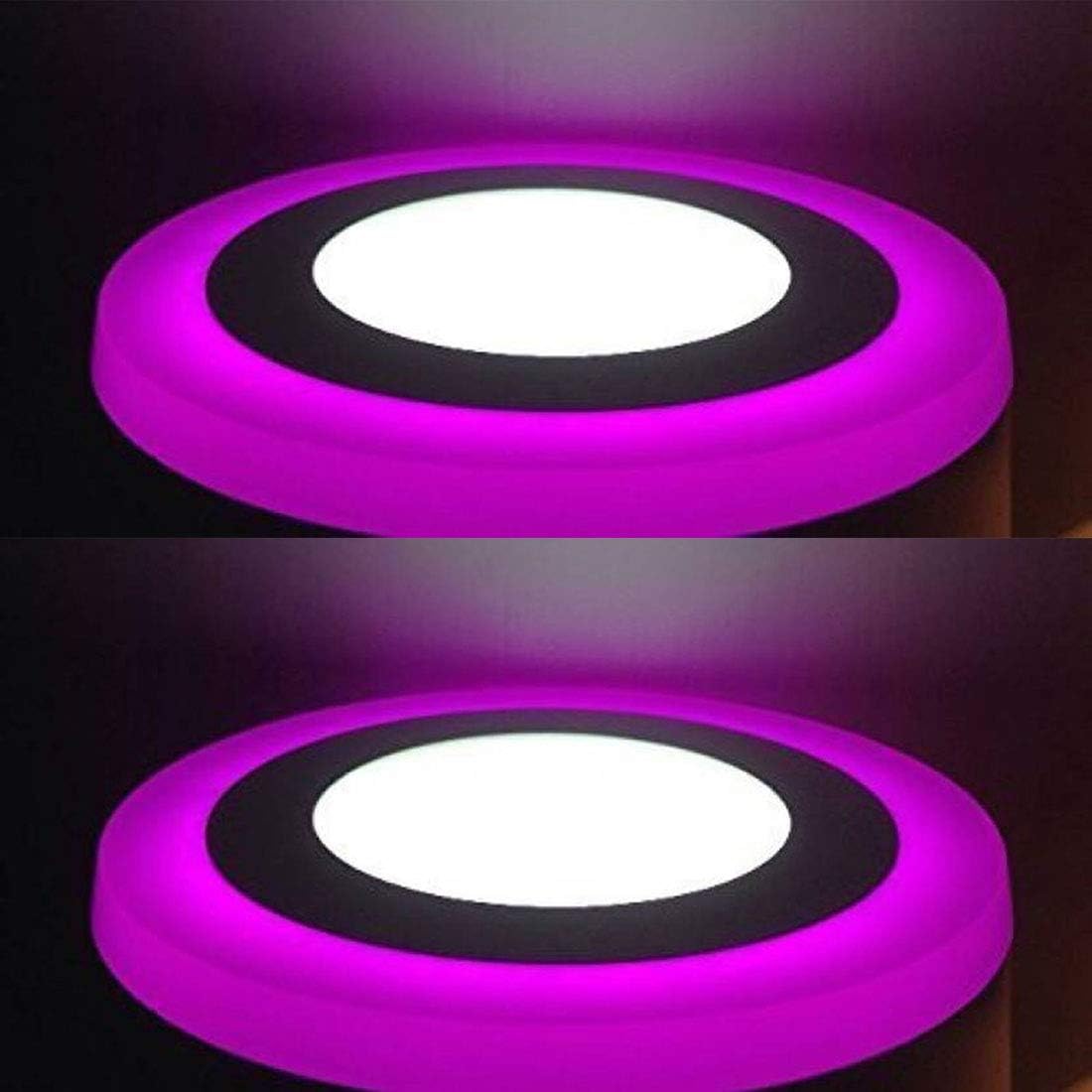 Galaxy 6WPWP-2 6 Watts Indoor Light , Pink & White, Round , Metal