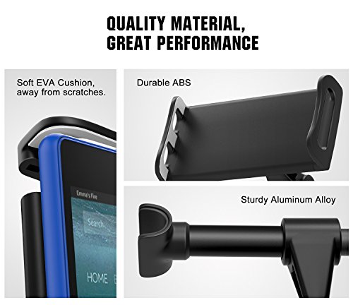 MoKo Suporte para celular e tablet para carro com encosto de cabeça, suporte ajustável para tablet p