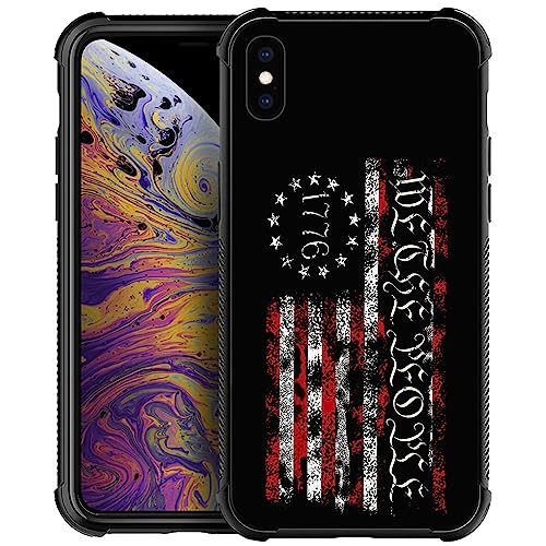 Coque iPhone X 1776 drapeau USA cadeau homme et femme