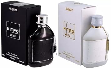 Dumont Nitro Black and White Eau de Parfum Set, 3.4 fl oz Each, 2-Piece Fragrance Set