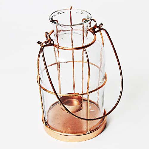 Alchemade Copper Wire Candle Holder - Glamorous Metallic Votive & Tealight Candle Holder Centerpiece For Tables - For Weddings, Parties, & Home Decor #TOP1
