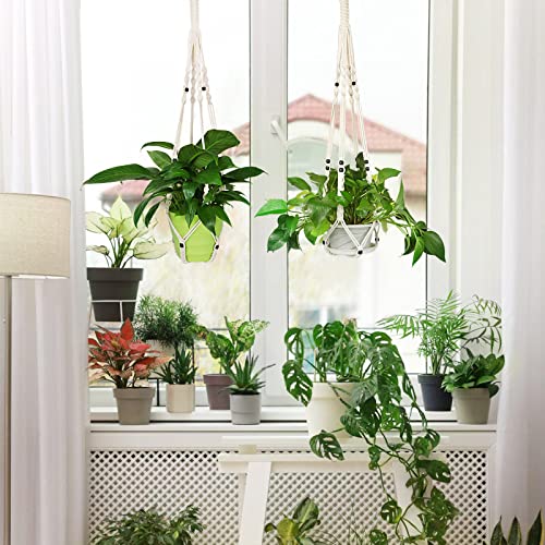 Petutu Makramee Blumenampel - Boho Deko für Innen- und Außenbereich, 85 cm – Bild 4