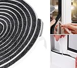 Draft Excluder for Doors, Draught Excluder for Windows, Upgraded Length 5.5 Metres(L) x 9mm(W) x 9mm(T) Self-Adhesive Seal Strip Tape, Stop Draft, Black