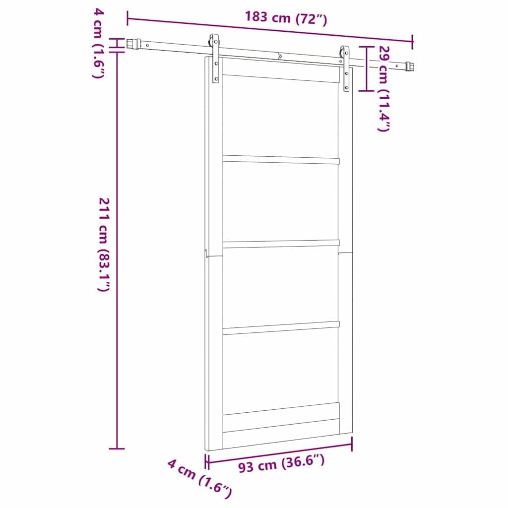vidaXL Puerta Corredera ORKDAL y Negro 93 x 211 cm, Sala de Estar, Puerta corredera Moderna, Madera de Pino Duradera, Vidrio, Divisor Elegante, diseño contemporáneo