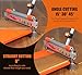 Laminate/Vinyl Floor Cutter, 13” Vinyl Plank Cutter with Wheels – Easy Angle & Length Cutting, Flooring Tools - Cuts Laminate Floor, Engineered Wood, LVP, LVT, VCT, SPC, WPC, HSS Blade/LED Light