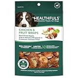 WESTMINSTER PET PRODUCTS Healthfuls Chicken Wrapped Fruit Treats, 3.5 oz - Dried Apple, Kiwi, and Banana Wrapped in Premium Chicken Filet - Healthy, Protein Rich Treats for Dogs