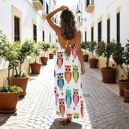 Robe de plage décontractée longue et légère style bohème avec dos nu d'été - 3