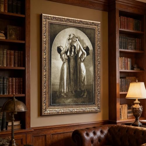 Toile trois sorcières grand format pour habiller un mur vide