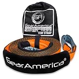GearAmerica Tow Straps Heavy Duty with Loops 3" x 20' – 30,000 lbs Break Strength – Emergency Off Ro