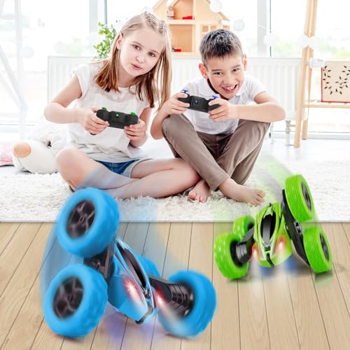 Remote Control Car, RC Cars Toys for Ages 5-7, 2.4GHz 4WD Fast RC Car Kids Toys for Ages 8-13, Double Sided 360° Rotating Monster Truck Toys for Girls RC Truck Toy Cars for Boys - Image 6