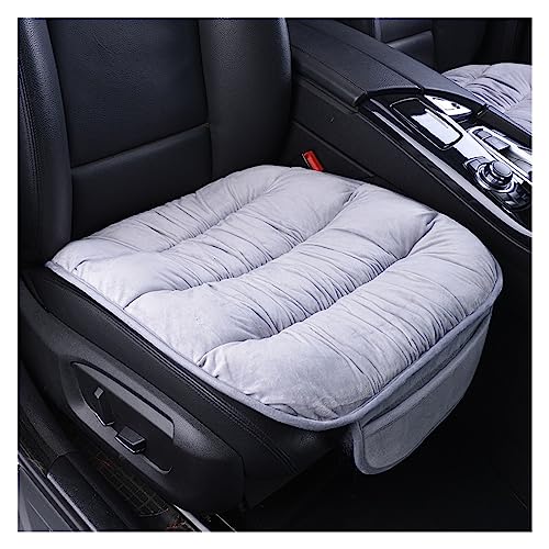 ZUKPHBWYWK Autositzbezüge Plüsch-Baumwoll-Autositzbezug, Winter umgeben, warmes Winterkissen, Kunstpelz für Sitzschutzmatte, Auto-Innenzubehör. Sitzbezug(Grey,1xFront Seat Covers)