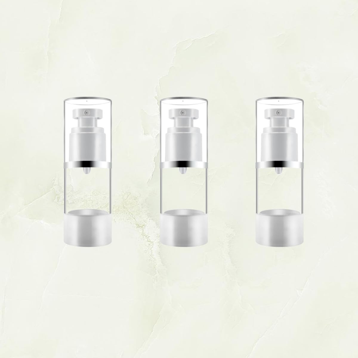 GETAJGHSD 3pcs 50ml Press Pump Spray Bottles Refillable Sunscreen and Cosmetic Subpackaging Containers for Travel and Personal Care