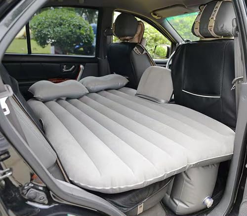 Onirii Inflatable Car Air Mattress Back Seat Bed with Air Pump,Portable Thickened Car Travel Camping Sleeping Air Mattress Blow Up Bed for Car Universal SUV