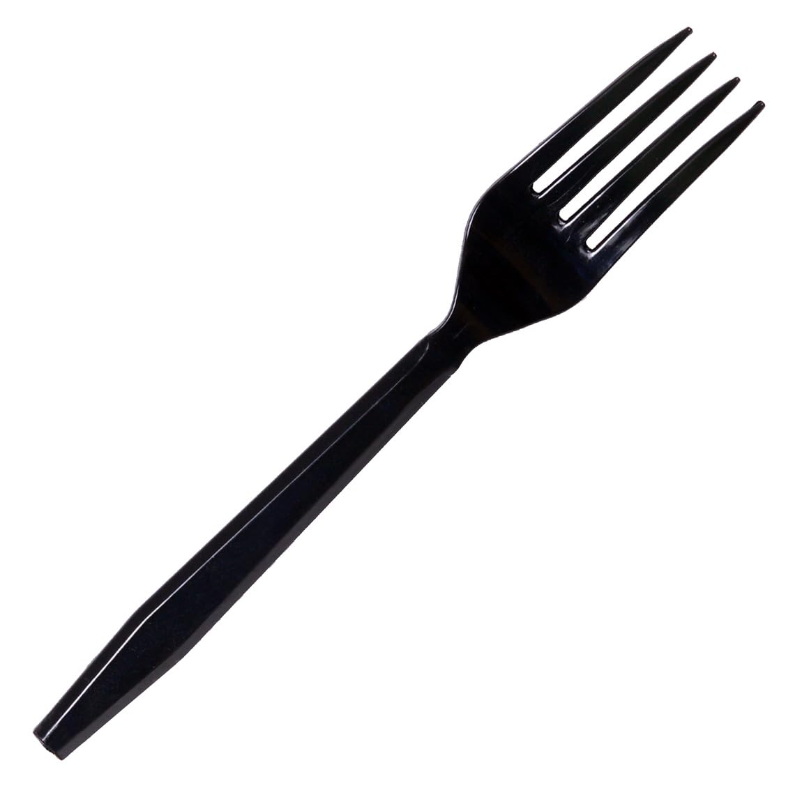 Daxwell Plastic Forks, Heavy Weight Polystyrene (PS), Black, 6 11/16", A10003619 (Case of 1,000)