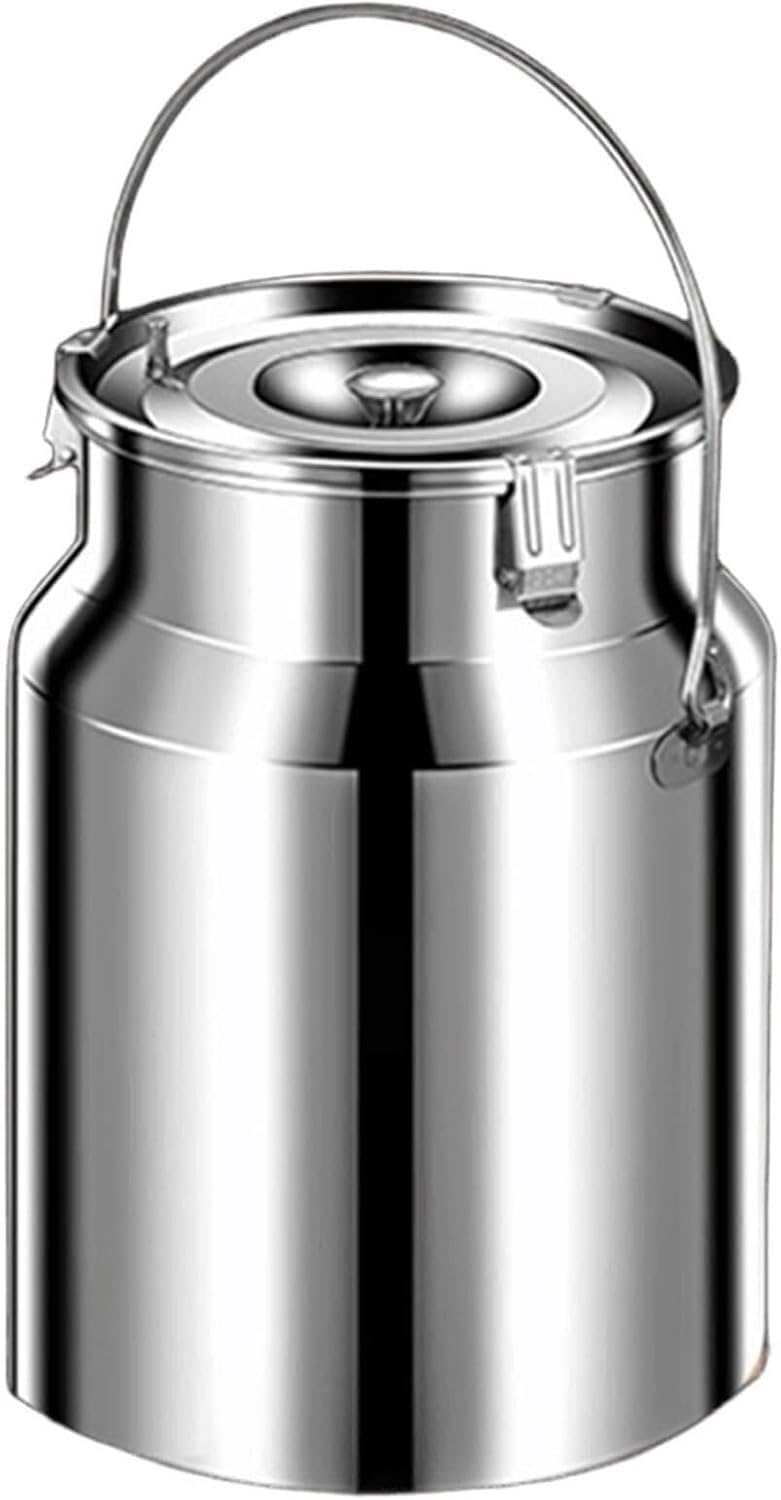 Dispenser ermetico in Acciaio Inox 304 per Latte, capacità 10,6 QT | Guarnizione ermetica in silicone, acciaio 304, stoccaggio e trasporto di liquidi a prova di perdite