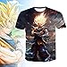 Jyuesi Robusto Hombre Cartoon Anime Estampado Verano Camiseta Dragon Ball Z Goku...